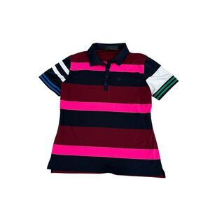 G/FORE Striped Golf Polo Shirt Women's Size M